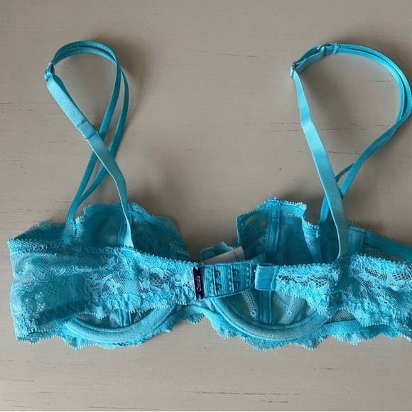 32B blue balconette bra Chantelle - Picture 2 of 4